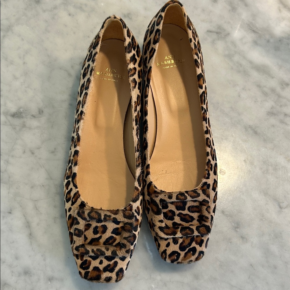 ANN MASHBURN Leopard Print Flats